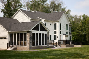 Custom home addition Haddonfield NJ luxury exterior blend