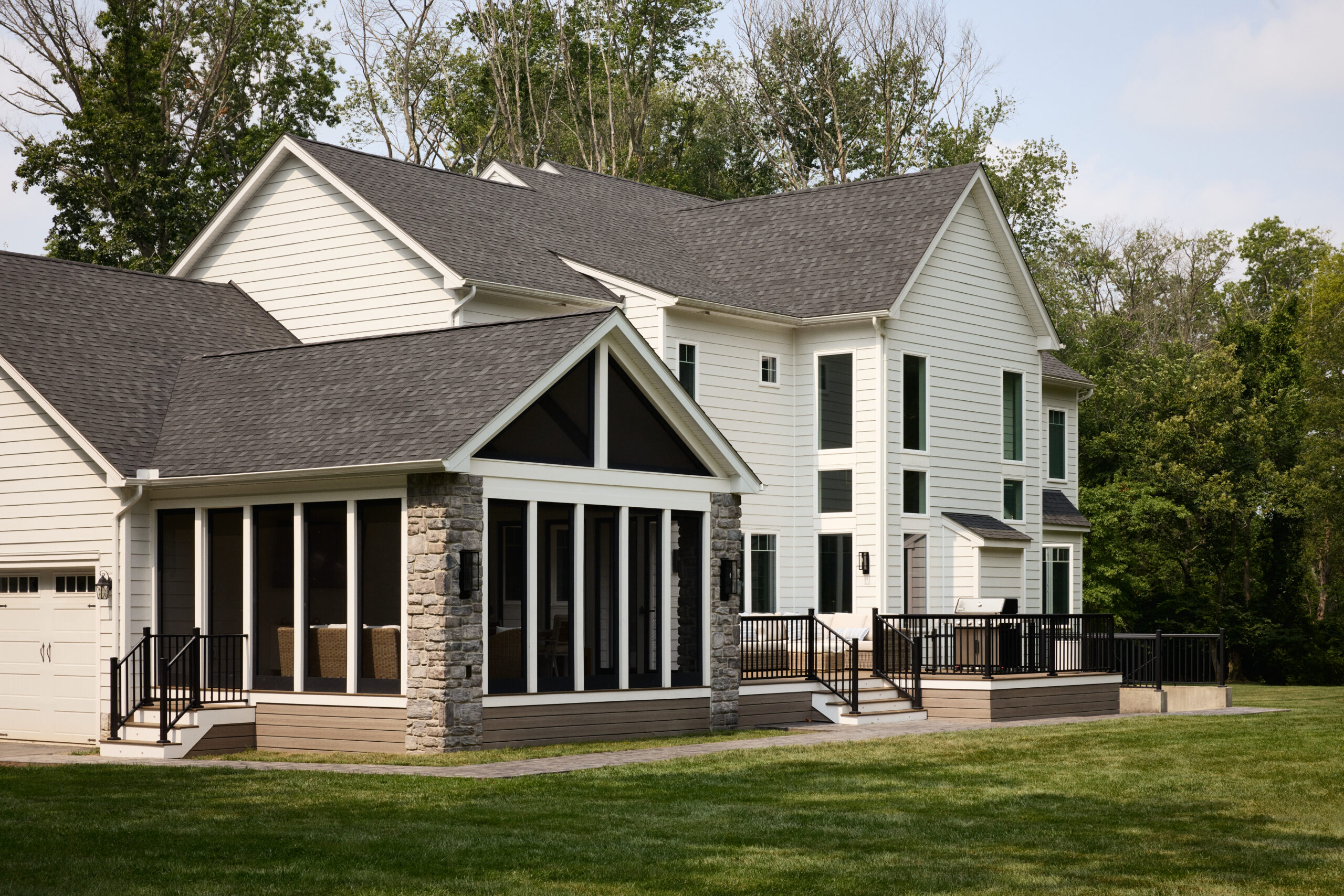 Custom home addition Haddonfield NJ luxury exterior blend